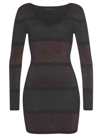 Melrose Strickkleid in grün-rosa
