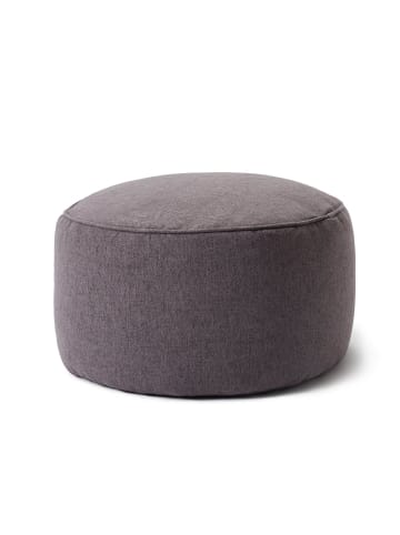 Lumaland Sitzsack-Hocker Pouf Indoor rund 50l dunkelgrau grau