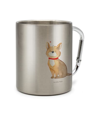 Mr. & Mrs. Panda Trinkbecher Hund Glück ohne Spruch in Silber