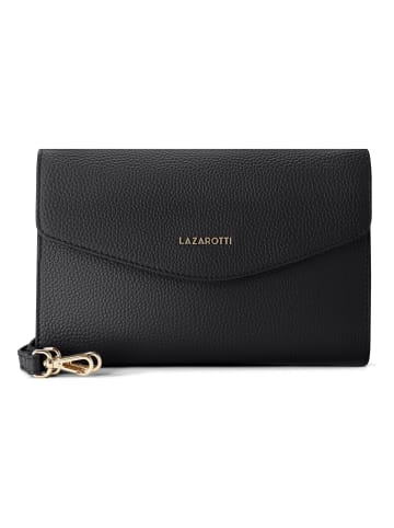 Lazarotti Bologna Leather Clutch Umhängetasche Leder 23 cm in black