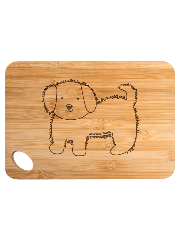 Mr. & Mrs. Panda Brotzeitbrett Hund Flauschig ohne Spruch in Braun