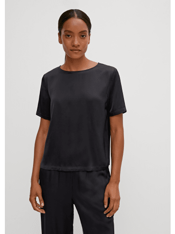 comma Bluse kurzarm in Schwarz