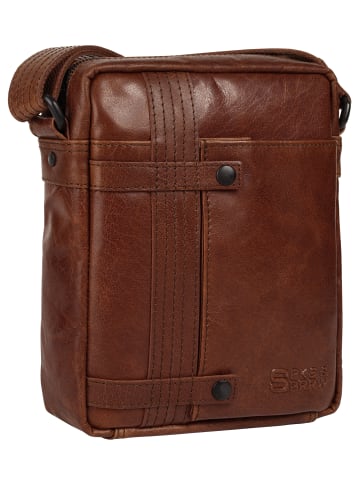 SPIKES & SPARROW Umhängetasche echt Leder in cognac