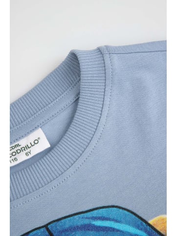 Coccodrillo Baumwoll-T-Shirt mit kurzen Ärmeln in blau