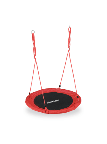 relaxdays Nestschaukel in Rot - Ø 90 cm