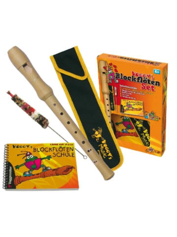 Voggenreiter Noten - Voggy's Blockflöten-Set (m. Holzblockflöte, barocke Grif