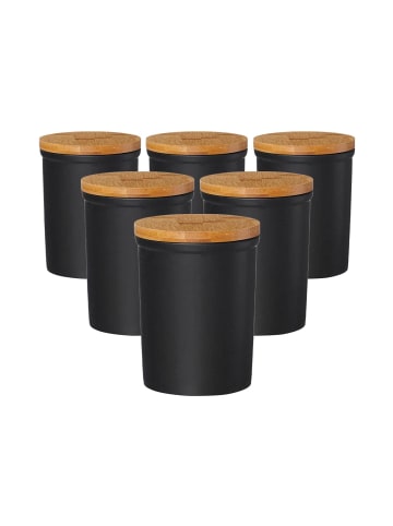 Ritzenhoff & Breker 6er Set Vorratsdosen Jasper 800 ml in schwarz-braun