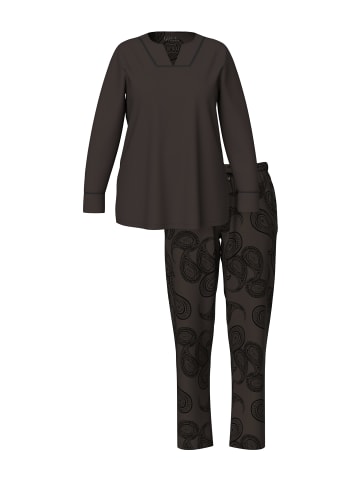 Ulla Popken Pyjama in pinienbraun