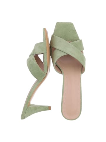 Ital-Design High-Heel Sandalette in Hellgrün