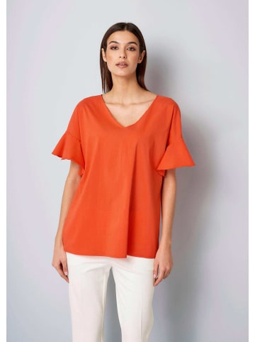 Alba Moda Bluse mit V-Ausschnitt in orange