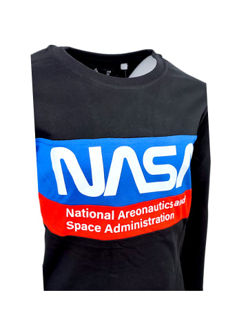Nasa Langarmshirt NASA in Schwarz