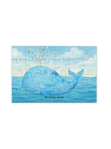 Mr. & Mrs. Panda Puzzle Wal Konfetti Design ohne Spruch in Weiß