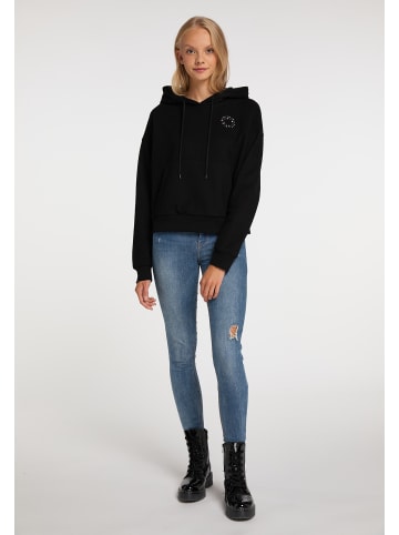 myMo Kapuzensweatshirt in Schwarz