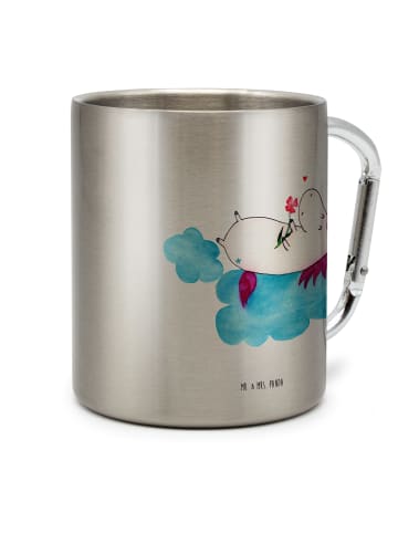 Mr. & Mrs. Panda Thermobecher Einhorn Verliebt ohne Spruch in Silber