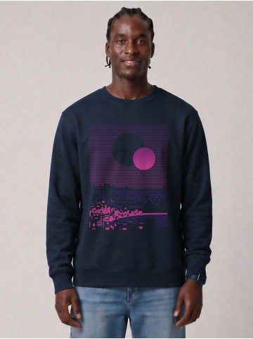 wat? Apparel Sweatshirt Sun and Moon Skyline in Dunkelblau