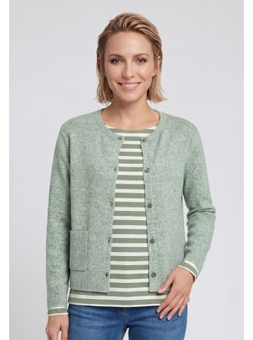 Olsen Strickcardigan in Moss Green Melange