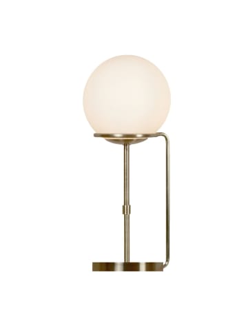 Licht-Erlebnisse Tischlampe (B)20 x (L)20 x (H)50 cm in Messing Antik Weiß