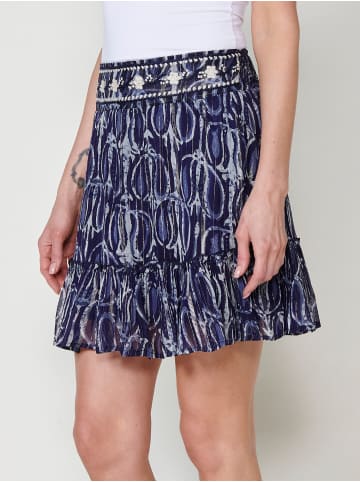 KOROSHI Bedruckter chiffonrock fÃ¼r damen. in blau