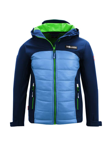 Trollkids Hybrid Softshelljacke Lysefjord in navy/blue