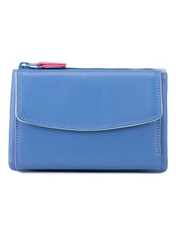 MYWALIT Geldbörse RFID Schutz Leder 14 cm viola