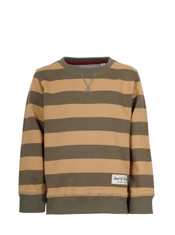 Band of Rascals Sweat " Striped " in olive-caramel