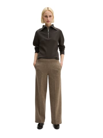 Marc O'Polo Tweed-Jerseyhose relaxed in Dark Brown