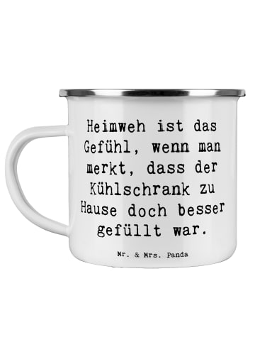 Mr. & Mrs. Panda Reisebecher Spruch Heimweh Kühlschrank mit Spruch in Weiß