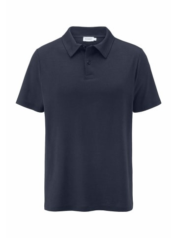 Hessnatur Hessnatur Wollshirt Polo Regular aus reiner Bio-Merinowolle in marine