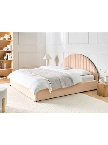 Beliani Doppelbett CHADENET in Rosa - (W) 191 x (H) 102 x (L) 215 cm