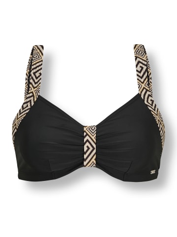 WITT WEIDEN Bikini-Oberteil in schwarz-sand-bedruckt