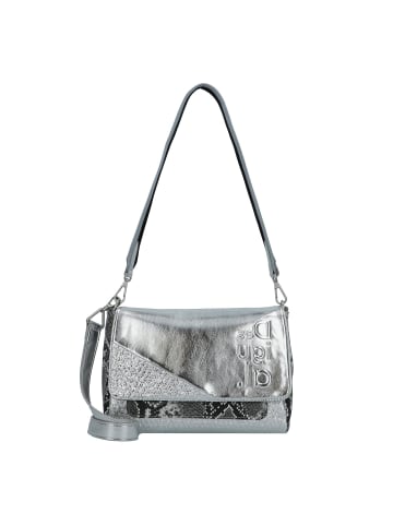 Desigual Schultertasche 27 cm in shiny silver