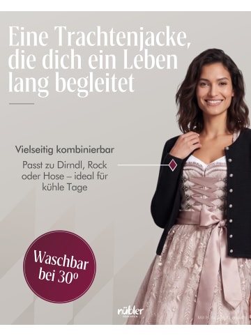 Nübler Strickjacke Langarm Anni in Schwarz