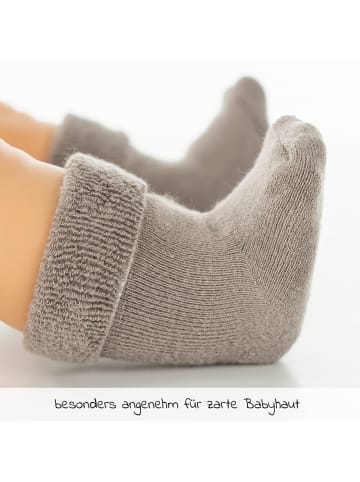 LaLoona Erstlingssocken 6er Pack Baby Söckchen in beige