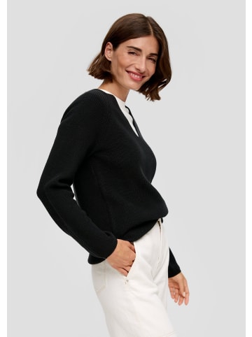 s.Oliver Strickpullover langarm in Schwarz