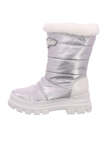 Buffalo Damenschnürrstiefel warm flach  in silber