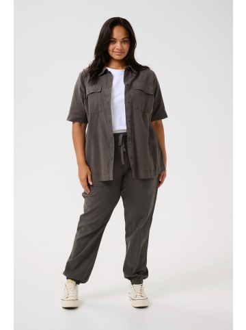 KAFFE curve Kurzarmhemd KCnana Loose fit in Black Oyster