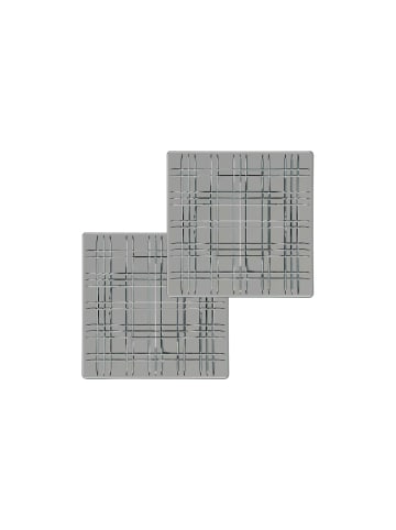 Nachtmann 2er Set Platten Square 21 x 21 cm grau in grau