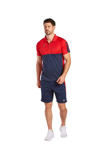 erima Six Wings Poloshirt in new navy/rot