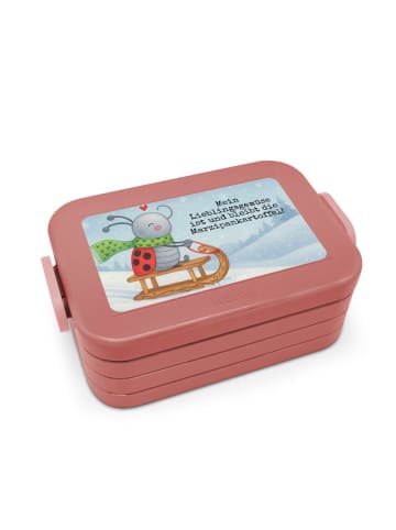 Mr. & Mrs. Panda MEPAL Bentobox Smörle Rodeln Design mit Spruch in Rot Pastell