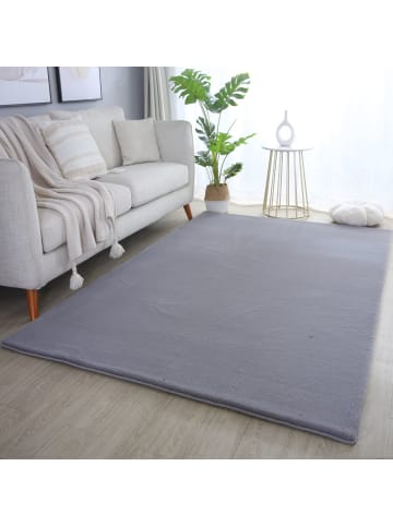 Hochflor Teppich Pia in Grau