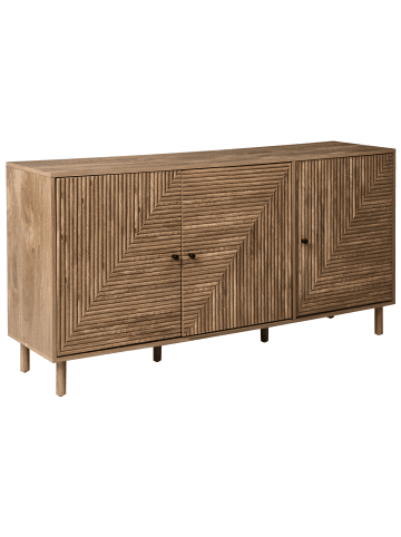 Beliani Sideboard RONGE in Braun - (W) 150 x (H) 75 x (L) 40 cm