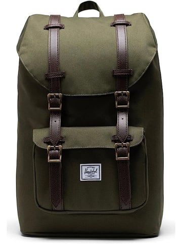 Herschel Rucksack 'Little America Mid' in dunkelgrün