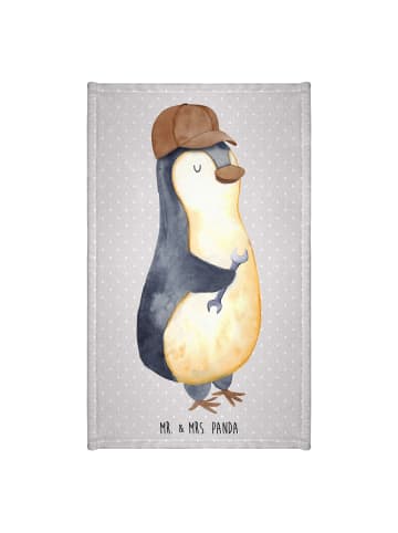 Mr. & Mrs. Panda Handtuch Wenn Papa es nicht reparieren kann, si... in Grau Pastell
