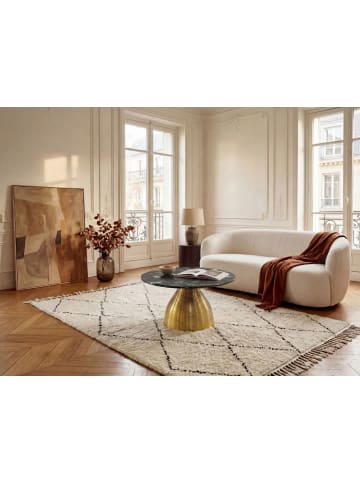 FineBuy Couchtisch in Schwarz / Marmor / 60x60x40