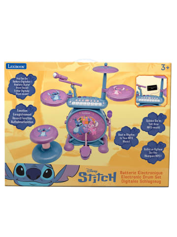Lexibook Stitch Komplett-Schlagzeug mit Leuchteffekten & Sitz