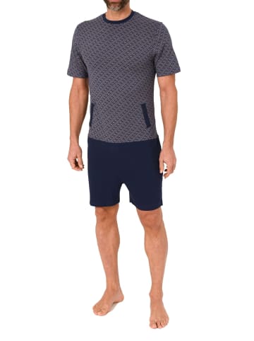 NORMANN Pflegeoverall kurzarm Reißverschluss Rücken - 89017 in navy