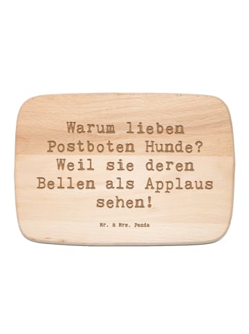 Mr. & Mrs. Panda Holz Servierbrett Spruch Postbote Hundeliebe mi... in Transparent