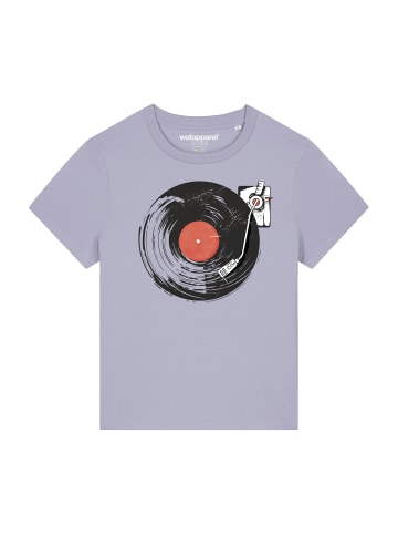 wat? Apparel T-Shirt Schallplatte in Lavender