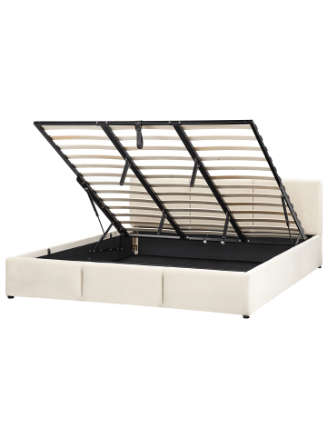 Beliani 2-tlg Bettgestell BOUSSE in Beige