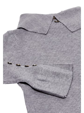 caissa Strickpullover in Grau Melange